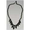 Black Cabochons Glass Jeweled Rhinestone Choker#2154047