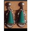 Image 1 : DECO sterling Onyx large dangle drop earrings #2154538