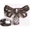 Image 1 : DECO BIG STERLING marcasite DROP BROOCH #2154548