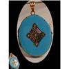 Image 1 : Vintage 10kt GOLD ENAMEL seed pearl locket #2154623