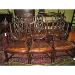 MAHOGANY DINING CHAIRS HEPPELWHITE STYLE #2166225