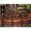 Image 1 : MAHOGANY DINING CHAIRS HEPPELWHITE STYLE #2166225