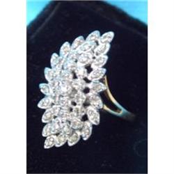 Estate Diamond Solitaires Ring White Gold 14kt #2166231