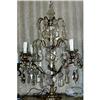 Image 1 : Silvered bronze crystal Girandole table lamp #2166476