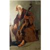 Image 1 : Playing Violoncello oil on board #2166501