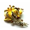 Image 1 : Vintage Yellow Enamel Lily Pin #2175215