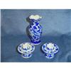 Image 1 : BLUE & WHITE  BUD VASE & CANDLE HOLDERS #2175281