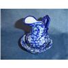 Image 1 : MINI BLUE & WHITE FLORAL PITCHER & BOWL #2175282