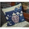 Image 1 : Needlepoint Pillow in a Chinese Motif  #2175309