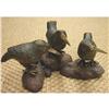 Image 1 : ANTIQUE STYLE BRONZE ART SPARROWS BIRD ON ROCKS#2175423