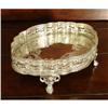 Image 1 : VICTORIAN FOOTED EMBOSSED SILVER SERVING TRAY #2175428