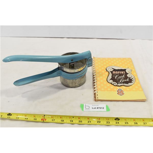 Antique Potato Ricer & Cookbook