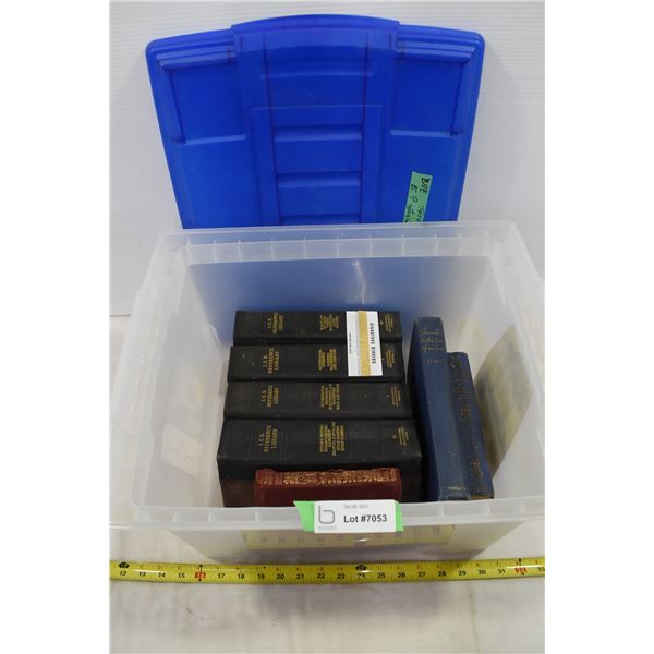 Tote Filled w/ Vintage Books