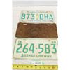 Image 1 : Vintage Saskatchewan Licence Plates – 1932