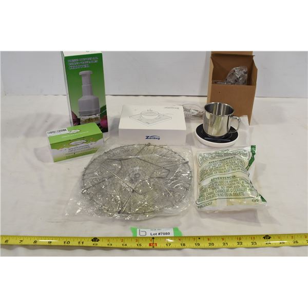 Mug Warmers, Onion Chopper, Metal Kitchen Utensil, Misc.