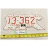 Image 1 : NWT Polar Bear Licence Plate 1981