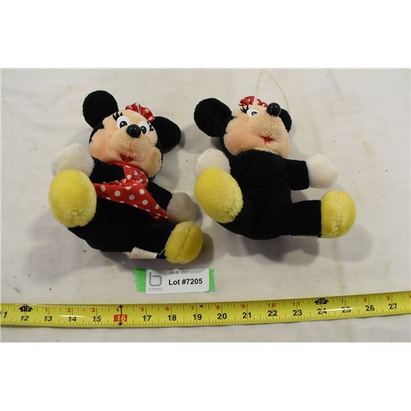 2 Mini Mouse Plush Dolls