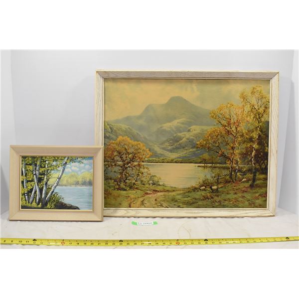 2 Painting’s of Lakes