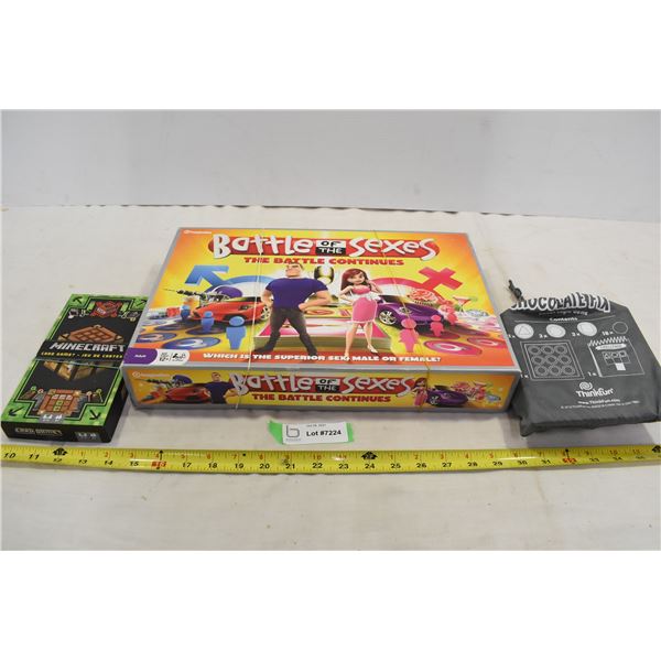 Battle of the Sexes, Minecraft Card Game & Chocolate Logic Game