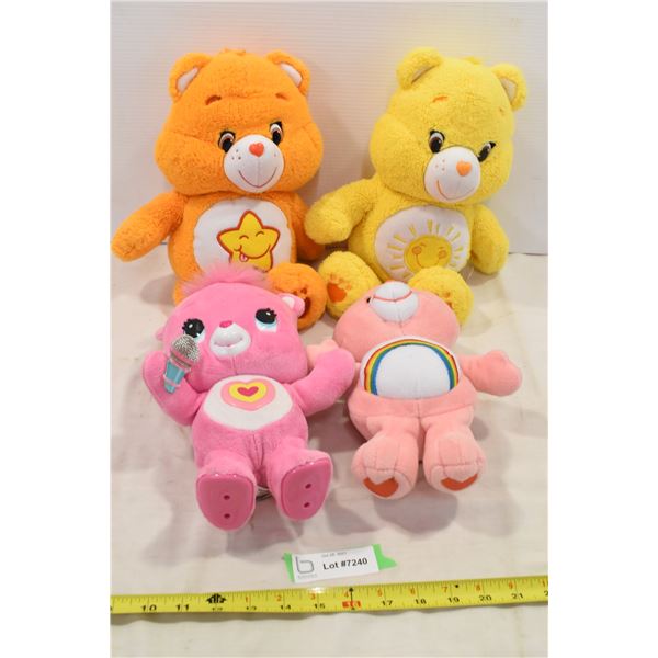 3 Vintage CareBears, 1 New Talking Bear