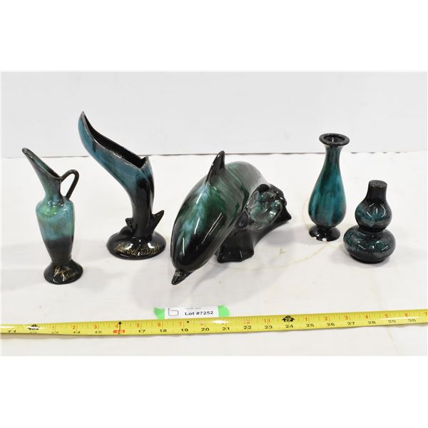 Blue Mountain Pottery Dolphin & Vases – Dolphin Repaired
