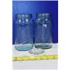 Image 1 : Improved Gem Blue Tinted Mason Jars