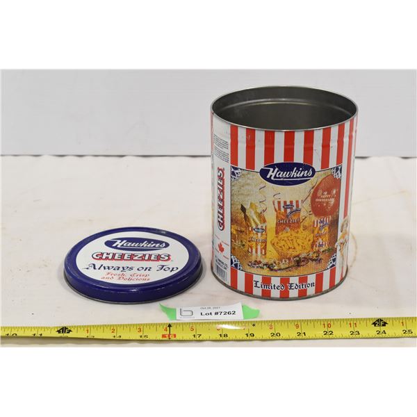 Vintage Hawkins Cheezies Tin