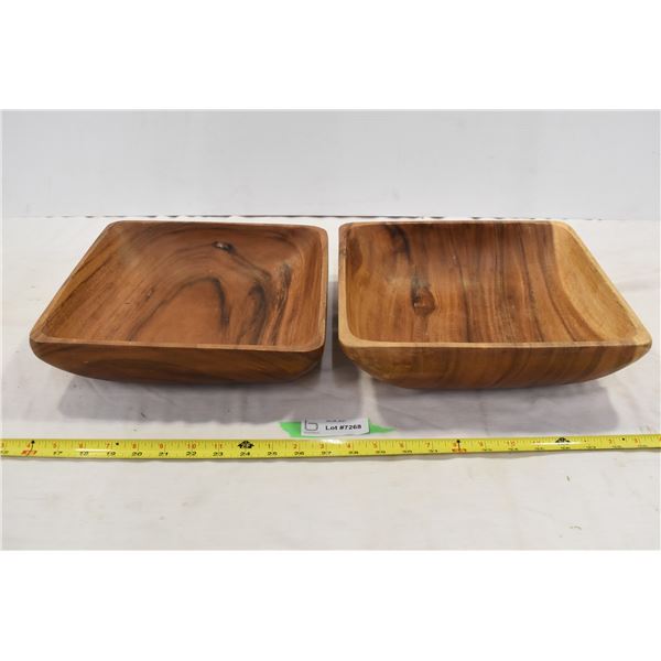 Large Square Wooden Bowls