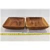 Image 1 : Large Square Wooden Bowls