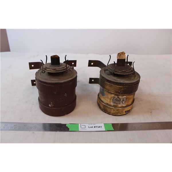Pair of CN mountable oil lamps