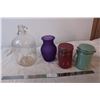 Image 1 : Glass Jug, vase, two storage containers