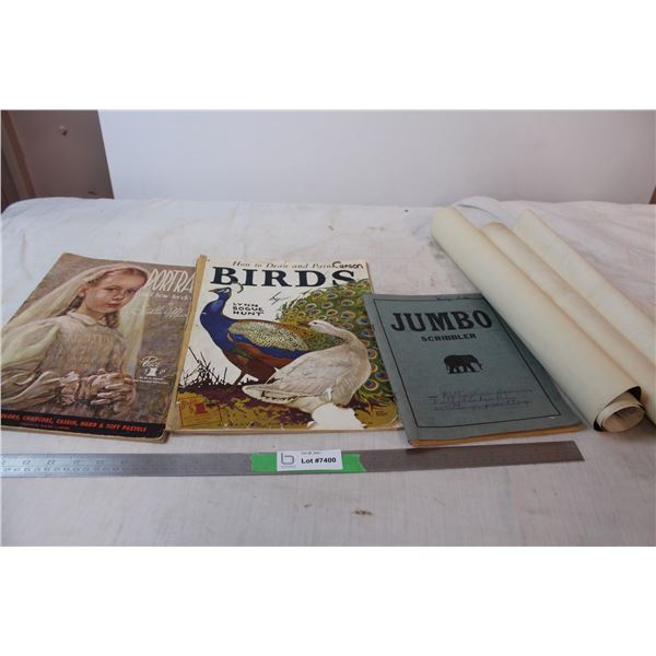 Vintage how to draw books & Artworks