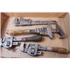 Image 3 : Vintage pipe wrenches with wooden handles