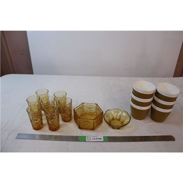 Variety of tableware