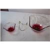 Image 2 : Ruby lustre chip & dip salad set (missing plastic spoons)
