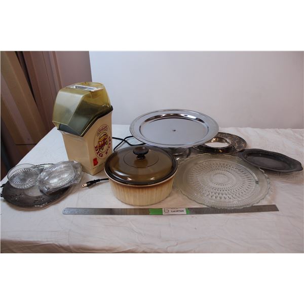 Sunbeam Big Pop popcorn maker, silverware