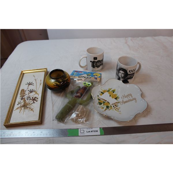 $1000 mugs, antenna cactus, art, pottery