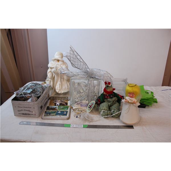 Misc. Items; Christmas, puzzles, storage