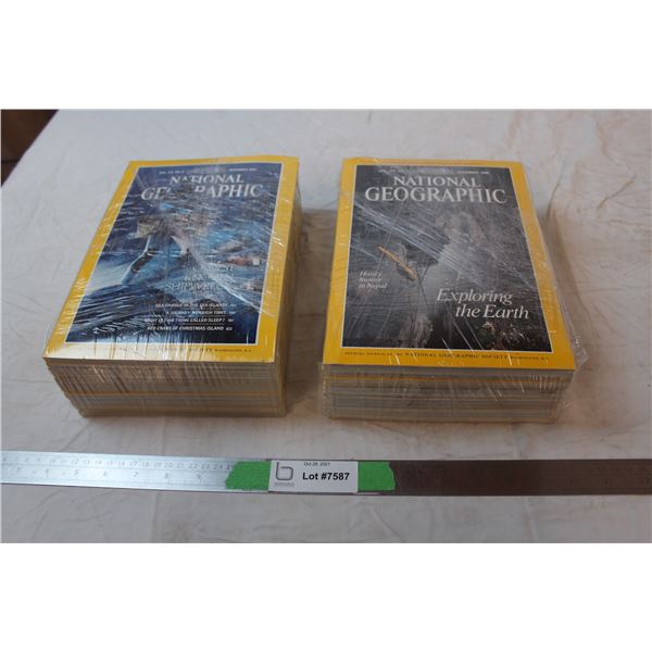 1987 Complete set + 1988 (missing Dec) National Geographic magazines