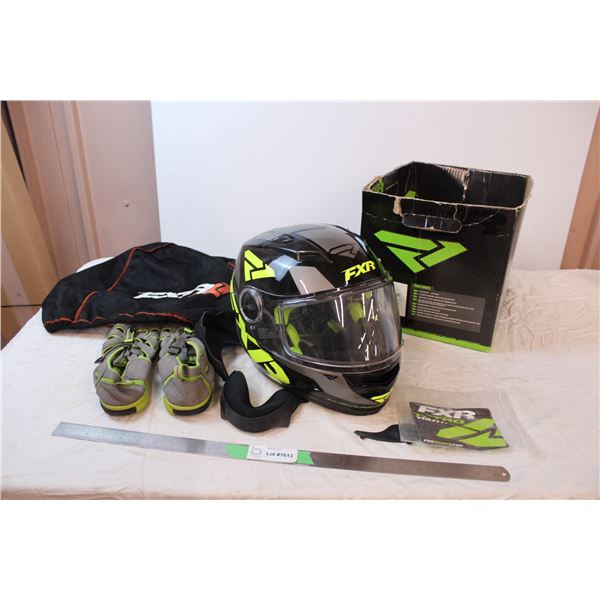 FXR Nitro Youth Helmet and sandals