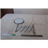 Image 1 : Two sided beauty mirror on accordion wall bracket