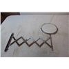 Image 2 : Two sided beauty mirror on accordion wall bracket
