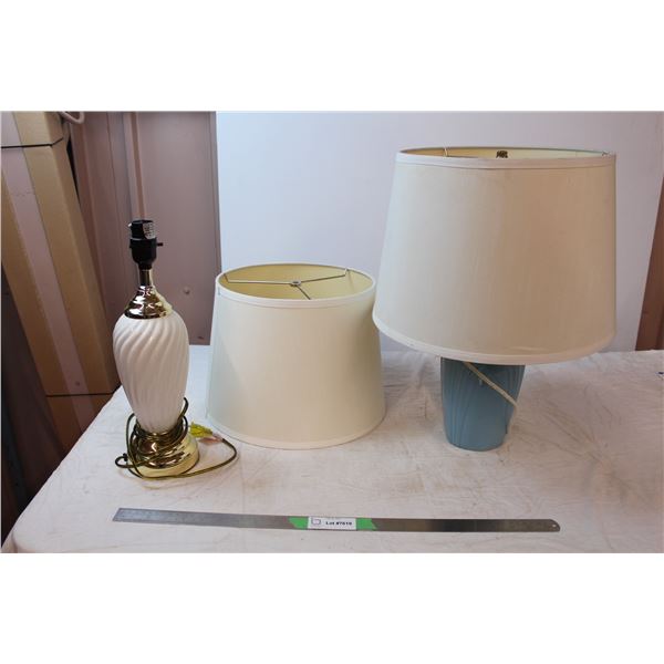 *Two ceramic lamps, no bulbs