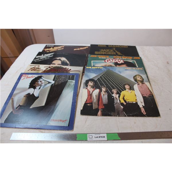 Lot of records; Bob Seger, Pat Benatar, misc.