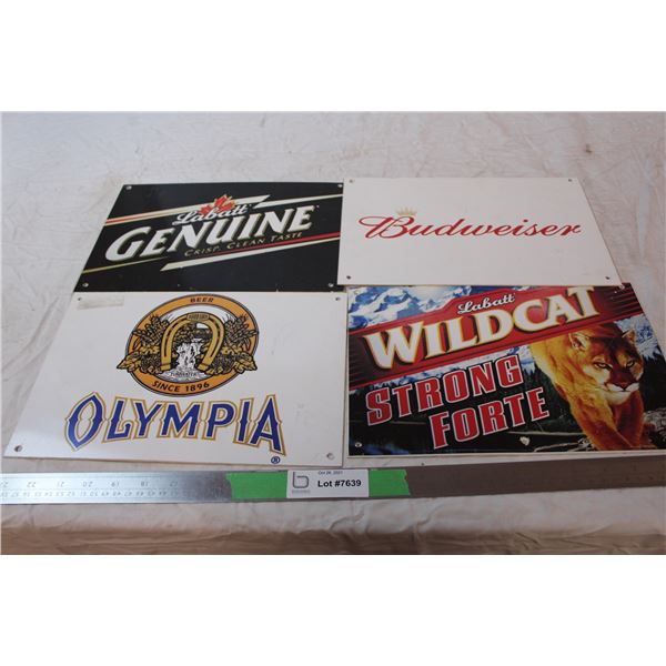 Beer signs (plastic)