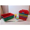 Image 1 : Colourful plastic storage containers