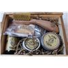 Image 2 : misc. Items; beard box (used), razor, pins