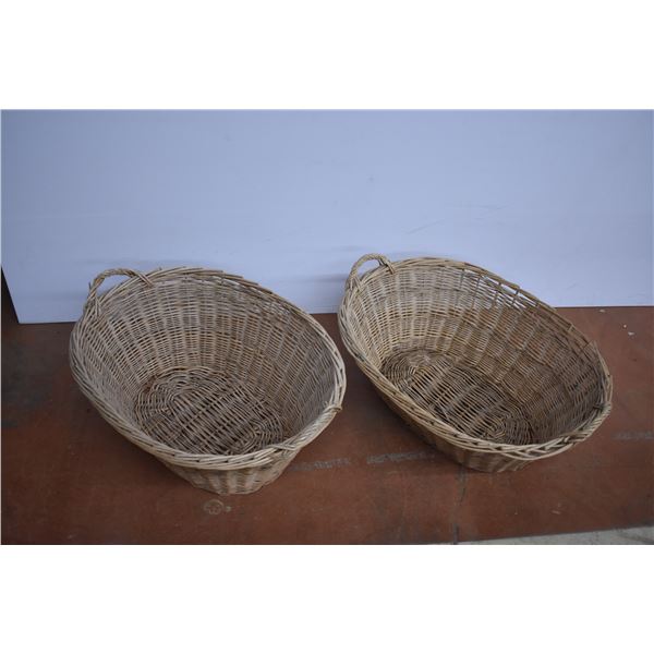 *(2) Large Wicker Baskets