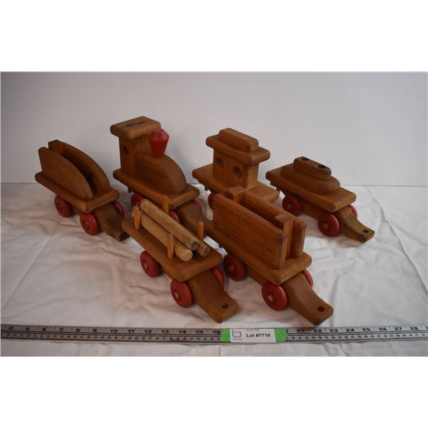 Wooden Car Toys with Milk Crate
