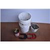 Image 1 : *Bucket of Nails, Chain, Door Hinges, and Plastic Horseshoes